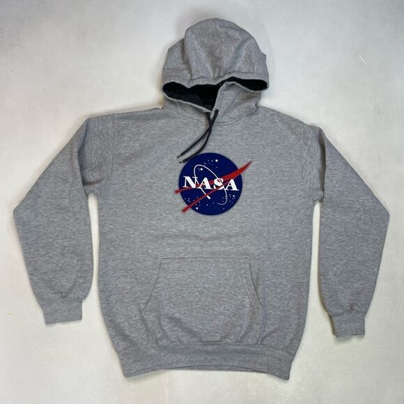 NASA Pullover Hoodie Men Small Gray - Picture 1 of 6
